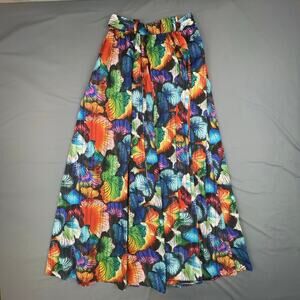 Maxi Skirt | Colorful Lightweight Full Length | Women's Small Boho Vacation Flow